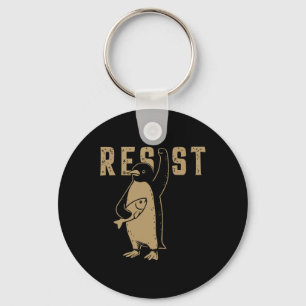 Funny Penguin Resist Penguins Protest Against Tari Key Ring