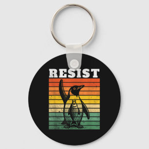 Funny Penguin Resist Penguins Protest Against Tari Key Ring