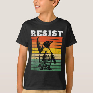 Funny Penguin Resist Penguins Protest Against Tari T-Shirt