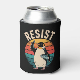 Funny Penguin Resist Protest Against Tariffs  Can Cooler