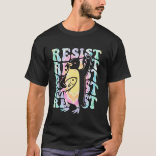 Funny Penguin Resist Protest Against Tariffs Groov T-Shirt