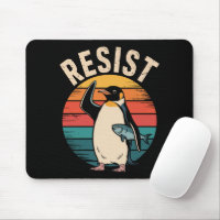 Funny Penguin Resist Protest Against Tariffs