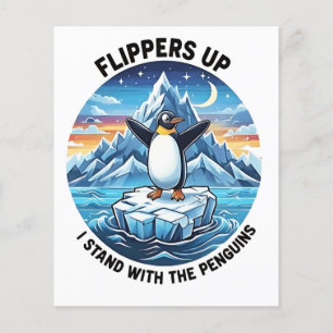 Funny Penguin Resist Protest Against Tarrifs  Flyer