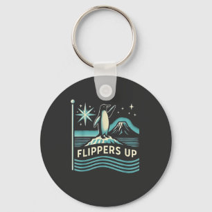 Funny Penguin Resist Protest Against Tarrifs  Key Ring