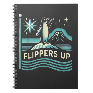 Funny Penguin Resist Protest Against Tarrifs  Notebook