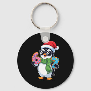 Funny Penguin Six Seven 67 Ice Cream Christmas Boy Key Ring