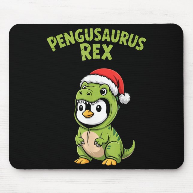Funny Penguin T-rex Costume Christmas Kids Boys  Mouse Pad (Front)