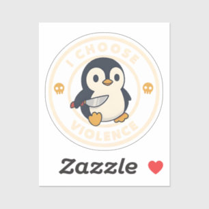 Funny Penguin With Knife I Choose Violence Meme