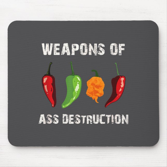 Funny Pepper Chili Head Scy Hot Foods  Mouse Pad (Front)