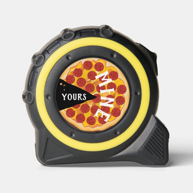 Funny pepperoni pizza cute party red black 1 (Front)