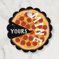 Funny pepperoni pizza cute quote red black