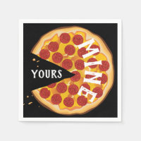 Funny pepperoni pizza cute quote red black
