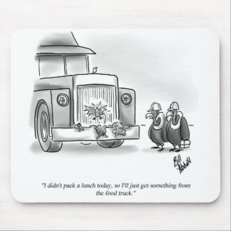 Funny Percenters Construction Worker Cartoon Mouse Pad