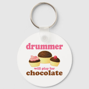Funny Percussion Drummer Key Ring