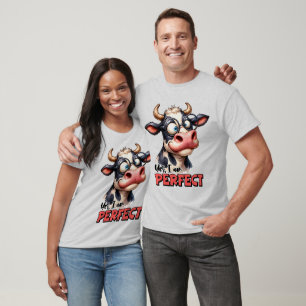 Funny perfect cow word art T-Shirt