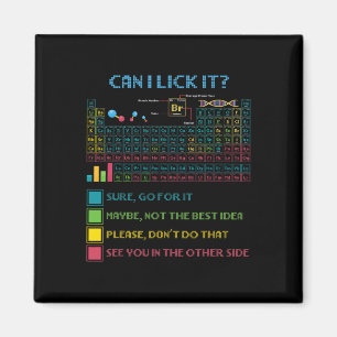 Funny Periodic Table Science Can I Lick It Chemist Magnet