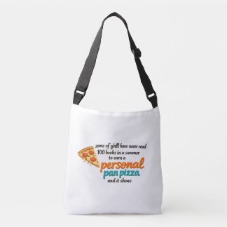 Funny Personal Pan Pizza Retro Reading Crossbody Bag