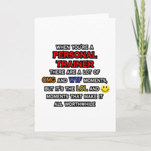 Funny Personal Trainer ... OMG WTF LOL Card