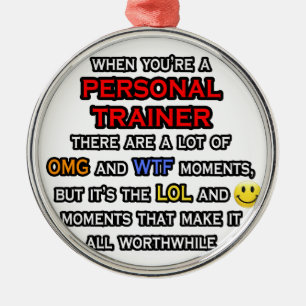 Funny Personal Trainer ... OMG WTF LOL Metal Tree Decoration
