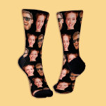 Funny Personalised 2 Face Photo Socks<br><div class="desc">Funny personalised 2 face photo crew socks. To use a cutout of the face like in the example,  the background must be transparent and the file format a png. You can download any mobile or computer app,  or use the program named Canva or Photoshop.</div>