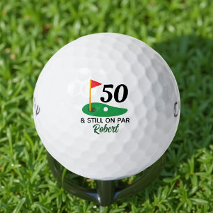 Funny Personalised 50th Birthday Gift for Golfer Golf Balls