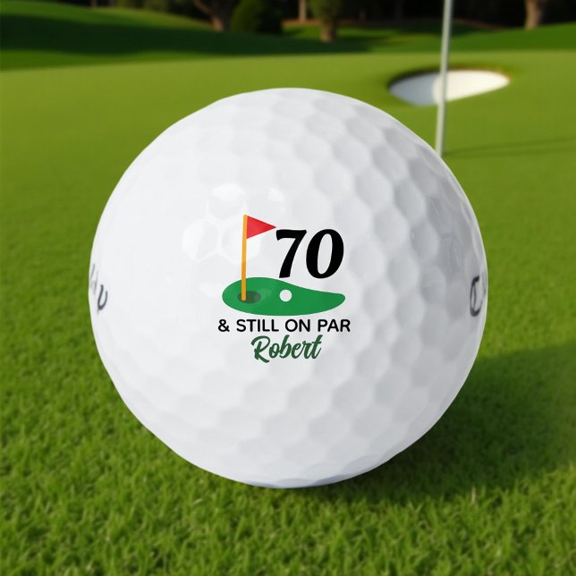 Funny Personalised 70th Birthday Gift for Golfer Golf Balls (Creator Uploaded)