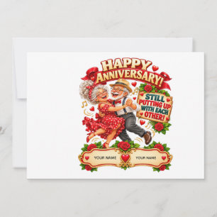 Funny Personalised Anniversary Card for Couples