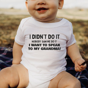 Funny personalised Baby Gift From Grandma Nana Bodysuit