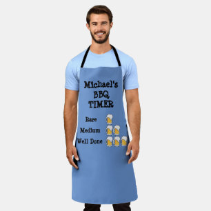 Funny Personalised Barbeque Timer Apron