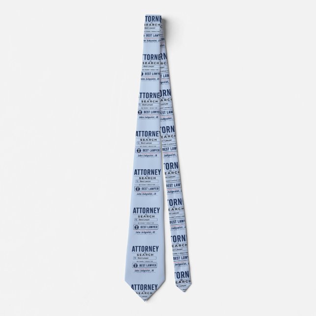 Funny Personalised Best Attorney  Tie (Front)