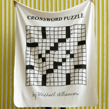 Funny Personalised Black White Crossword Puzzle