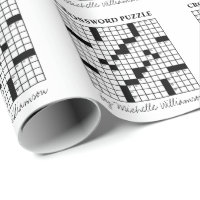 Funny Personalised Black White Crossword Puzzle