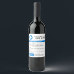Funny Personalised Blue Prescription Wine Label<br><div class="desc">Prescribe laughter with our Funny Personalised Prescription Wine Label! Add a dose of humour to any bottle,  making it the perfect remedy for any occasion.</div>