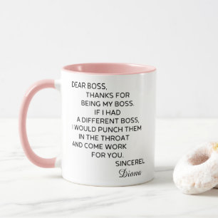 Funny Personalised Boss Mug