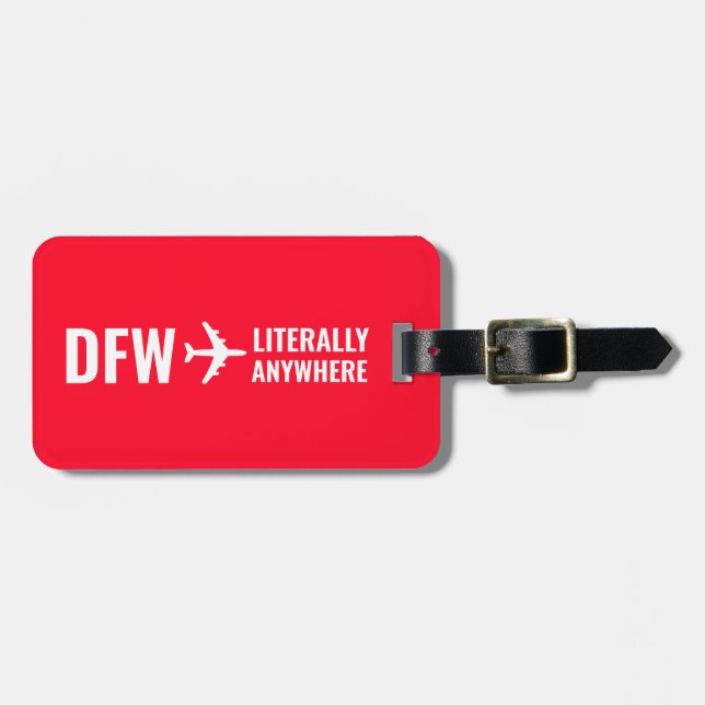 Funny Personalised Bright Red Custom  Luggage Tag (Front Horizontal)
