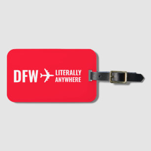 Funny Personalised Bright Red Custom Travel Lover Luggage Tag