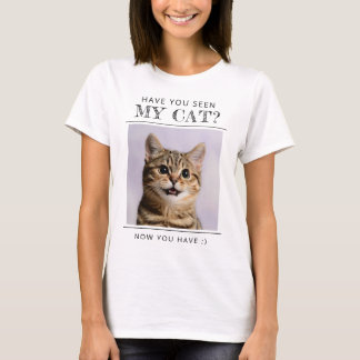 Funny Personalised Cat Lover Photo T-Shirt
