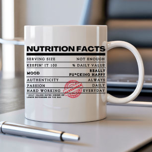 Funny Personalised Classic Typography Label Coffee Mug