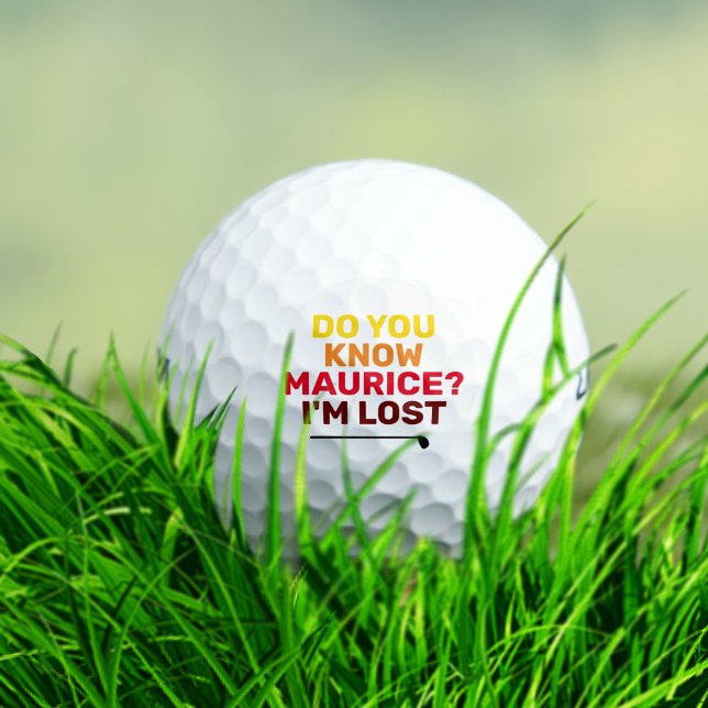 Funny Personalised Colour Text Lost Golfer Ball  (Creator Uploaded)