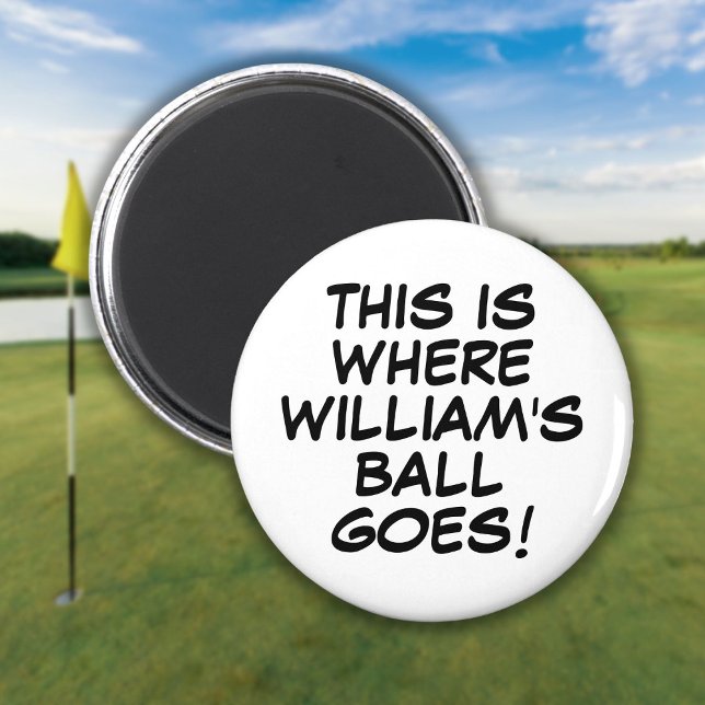 Funny Personalised Comic Book Golf Ball Marker Magnet (Funny Personalized Comic Book Golf Ball Marker Magnet)