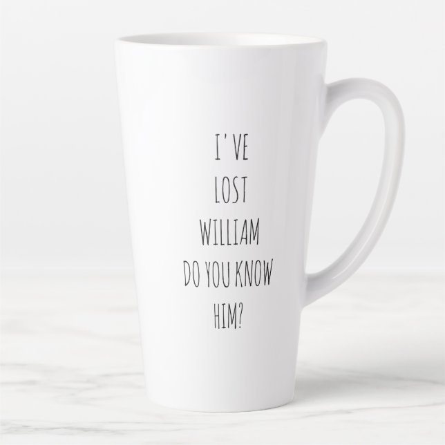 Funny Personalised Comic Book Lost Latte Mug (Right)