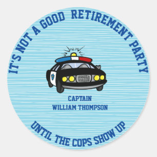 Funny Personalised Cop Retirement Sticker