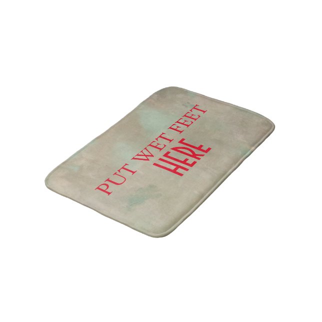 Funny Personalised Custom Your Own Photo & Text Ba Bath Mat (Angled)