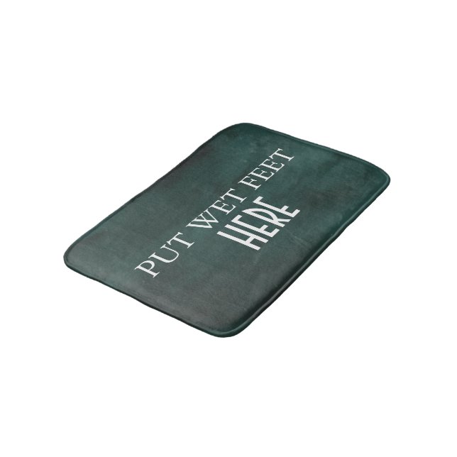 Funny Personalised Custom Your Own Photo & Text Ba Bath Mat (Angled)