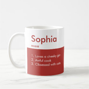 Funny Personalised Definition Mug Custom Name