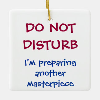 Funny Personalised Do Not Disturb Chef Ceramic Ornament