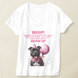 Funny Personalised Dog Birthday Mum T-Shirt
