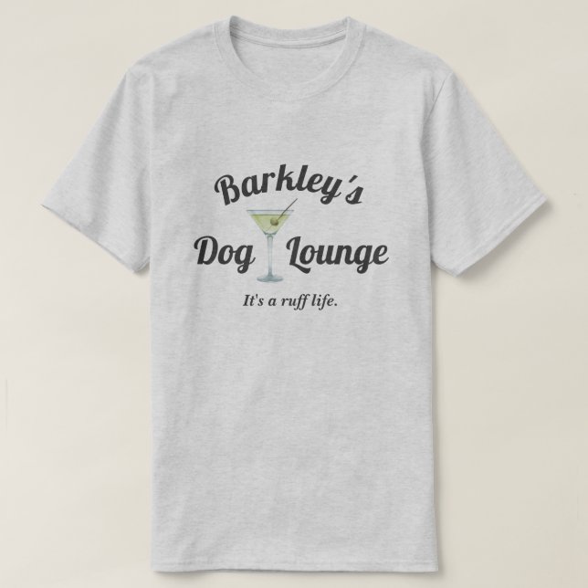 Funny Personalised Dog Lounge T-Shirt (Design Front)