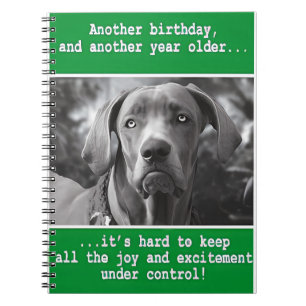 Funny Personalised Dog Photo Birthday    Notebook