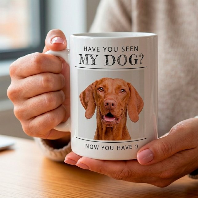 Funny Personalised Dog Photo Coffee Mug (Funny Personalized dog photo mug)